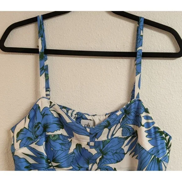 Cabi # 6761 Botanical Dress Floral Print Spaghetti Strap Ruffle Hem Dress Small - Picture 6 of 14